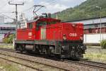 1063 039 ist am 4.06.2014 zwischen Leoben Donawitz und Leoben Hauptbahnhof als Lokzug unterwegs.