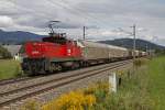 1063.041 mit Güterzug bei Knittelfeld am 4.09.2015.