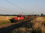 Die 1064 009 mit einem Güterzug am 01.09.2015 unterwegs bei Gramatneusiedl.