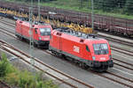 ÖBB 1116 175 und 1116 169 abgestellt in Duisburg-Entenfang 18.8.2017