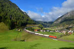 1116 199 mit einem KLV am 07.10.2017 bei St. Jodok am Brenner. 