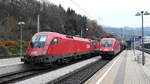 1116.163 und 1116.116 in Bahnhof Leoben am 12.11.2017 um 09:30