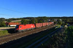 1116 072 mit einem Containerzug am 27.09.2018 bei Haiding.