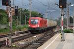 ÖBB 1116 187 fährt am 01.September 2018 durch den Bahnhof Wien Liesing.