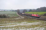 1116 167 mit einem H-Wagenzug bei Edlhausen Richtung Regensburg, 22.11.2018