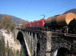 Die Tauernbahn zwischen Badgastein und Bad Hofgastein ist einer der wenigen Abschnitte dieser Strecke die noch eingleisig sind.