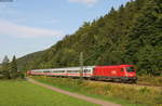 1116 252 und 1016 041 mit dem IC 2281/RE 52281 (Stuttgart Hbf-Tuttlingen) bei Horb 27.8.19