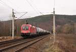 1116 170 zu sehen am 22.12.19 mit einem Kesselzug in Remschütz.