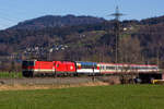 Aufgrund der Corona Krise fährt der EC 164/3 nur bis Feldkirch und wird abends nach Wolfurt zum parken gefahren.