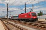 Ein paar Minuten musste die ROLA41405 von Wels Vbf Terminal nach Maribor Tezno am 4.7.2020 in Werndorf warten weil ab hier bis Lebring die Südbahn eingleisig ist.