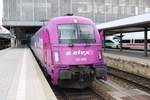 Die Länderbahn ALEXA 183 005-8 mit dem ALEX nach Hof am 14.08.20 in München Hbf