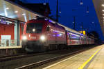 1116 260-1 mit der morgendlichen Cityshuttle Garnitur im Bhf Dornbirn.