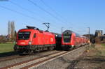 1116 059 mit dem IC 184/RE 50184 (Zürich HB/Singen(Htw)-Stuttgart Hbf) begegnet 146 236-5  Triberg/Schwarzwaldbahnerlebnispfad  mit dem RE 29031 (St.Georgen(Schwarzw)-Konstanz bei Mühlhausen