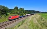 1116 051 mit einem Güterzug am 03.09.2021 bei Pöndorf.