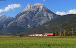 1116 275 und 1144 205 mit dem REX 5391 (Landeck Zams-Innsbruck Hbf) bei Flaurling 16.10.21