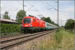 1116 258 fhrt mit dem EC 87  TIEPOLO , von Mnchen ber Verona Porta Nuova und Venezia Mestre nach Venezia Santa Lucia, am Haken zum Brenner.