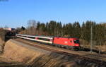 1116 083 mit dem IC 189/RE 50189 (Stuttgart Hbf - Zürich HB/Singen(Htw)) bei Rottweil 27.2.22