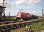 1116 234-4 von der ITL (BB) fhrt vom Gterbahnhof Dresden-Friedrichstadt mit einen Kesselwagenzug Richtung Bad Schandau.18.08.07.