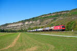 1116 264 ÖBB mit einem Kesselwagenzug bei Thüngersheim Richtung Würzburg, 09.09.2020