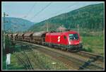 1116 027 mit Güterzug in Stübing am 25.04.2003.