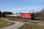 1116 140 mit einem Kesselwagenzug auf dem Weg nach Salzburg.