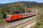 BB 1116 127-0 mit BB-EC 564 (Wien – Innsbruck) bei Salzburg Kasern, 06.08.2007