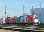 1216 004  EM-Italien  und 1116 231 waren am 08.02.2008  kurz am Welser Hbf zu sehen.