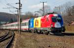 1116 056 am BB Intercity 549  www.stimme.at  von Salzburg Hbf. nach Wien Westbahnhof. Das Foto ist kurz vor Unter Purkersdorf am 28.02.2008 entstanden.