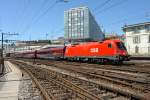 1116 204 avec rame Railjet en essai Lausanne 04 juillet 2008