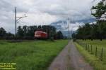 Wenige Minuten hinterher kam - leider nur Lz - die BB 1116 027-2 als 78322 nach St.Margrethen, die danach weiter nach Lindau-Reutin ging und den Gegenzug fr den Abend mitnahm.