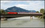 sterreichurlaub 2008 - BB: Eine 1116er zieht einen Zug nach Innsbruck.
