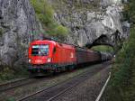 Die 1116 176 am 05.09.2009 mit einem Gterzug unterwegs bei Etterzhausen.