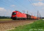 1116 146-0 ist mit einem gemischten Gz gen Wels unterwegs,Pasching (sterreichurlaub 18.08.09)