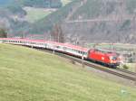 BR 1116 053 mit IC nach Graz am 22.03.2010 bei Eichberg