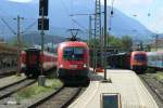 BB 1116 224-5 bei Ausfahrt aus Villach Hbf.