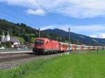 1116 179-1 mit REX 1509 Wrgl Hauptbahnhof-Salzburg Hauptbahnhof bei Brixen im Thale am 16-8-2010.