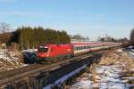 1116 002 mit EC 111 am 06.02.2011 bei Grokarolinenfeld.