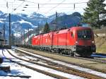 3-fache Bespannung eines mir unbekannten Gterzuges in Braz in Richtung Innsbruck am 26.02.2011    Lg