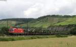 1116 155-1 mit einem leeren Autozug bei Himmelstadt 23.6.11