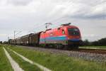1116 013 war am 15.07.2011 mit dem Audi-Zug nach Ungarn unterwegs.