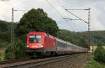 1116 140-3 und 1016 012-7 mit dem EC 112 (Klagenfurt Hbf-Frankfurt(Main)Hbf) bei Amstetten 28.7.11