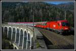 IC 532  KELAG Energie Express  bespannt mit 1116 160 am 22.4.2006 bei der berquerung der Kalten Rinne.