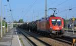 1116 090 zog am Morgen des 04.07.12 einen kurzen Gterzug durch Freilassing Richtung Salzburg.