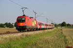 GySEV 1116 058 schiebt REX2831 von Wien Meidling nach Deutschkreutz, 27.07.2012.