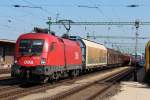 1116 036 mit dem 45318 von Sopron in richtung Ebenfurth, aufgenommen wurde das Foto im Bahnhof Sopron; am 01.08.2012