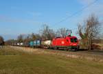 1116 194 mit einem KLV am 10.03.2012 unterwegs bei Happing.