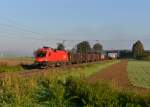 1116 275 mit einem Gterzug am 20.09.2012 unterwegs bei Plattling.