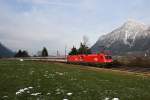 1116 263 + 1116 067 mit OEC 162 „Transalpin“ am 05.12.2009 bei Niederaudorf.