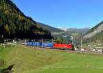 1116 199 mit einem KLV am 23.10.2012 unterwegs bei St.