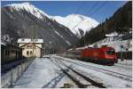 1116 150 fhrt mit EC 111 von Mnchen nach Klagenfurt.
Mallnitz-Obervellach 18.1.2013